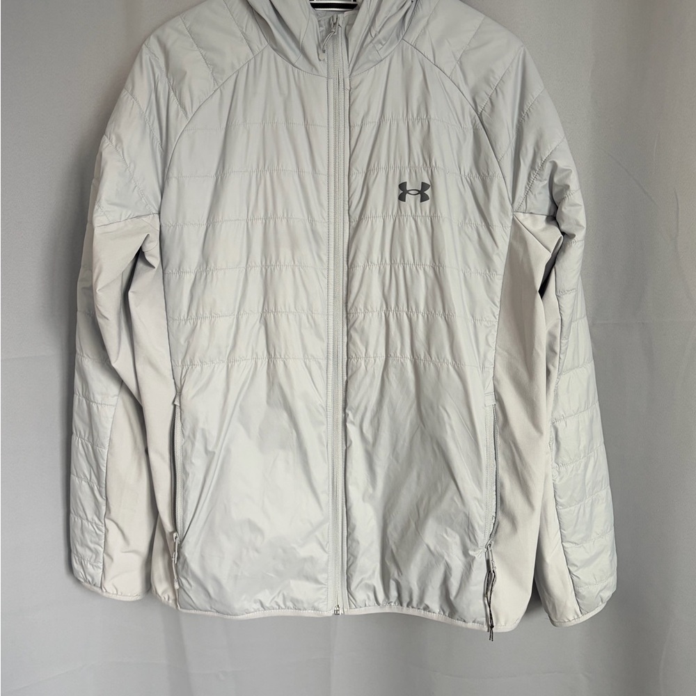 Under Armour Light Gray Insulated Hooded Jacket